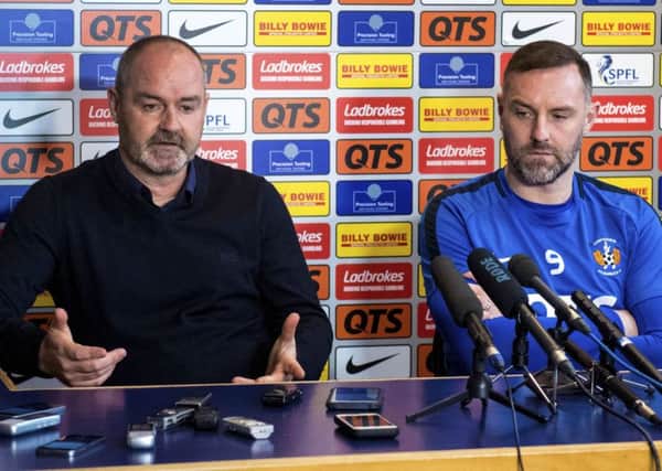 Kilmarnocks Steve Clarke and Kris Boyd complained of sectarian abuse during games against Rangers and Celtic. Picture: Alan Harvey/SNS