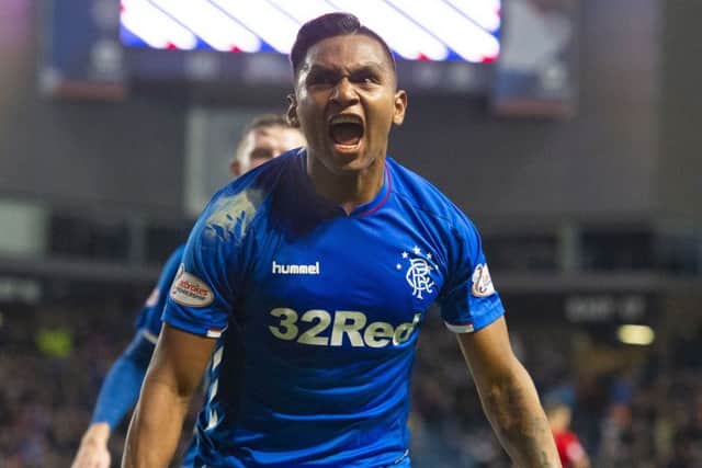 Rangers striker Alfredo Morelos celebrates scoring against Kilmarnock. Picture: Alan Harvey/SNS