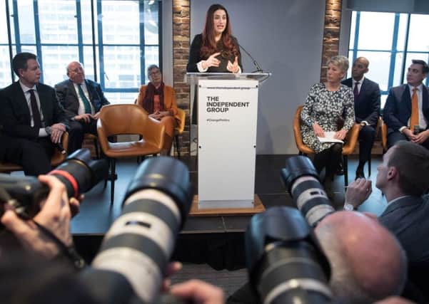 Luciana Berger MP addresses a press conference. Picture: Stefan Rousseau/PA