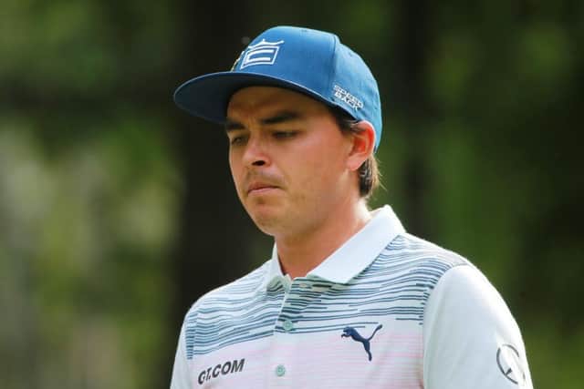 Rickie Fowler was penalised for taking a shoulder height drop. Picture: Hector Vivas/Getty Images
