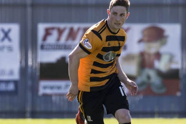 Jordan Kirkpatrick in action for Alloa. Pic: SNS/Bruce White