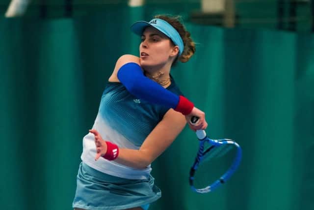 Maia Lumsden reached the semi-finals of the W25 tournament in Glasgow (pic courtesy of Tennis Scotland)