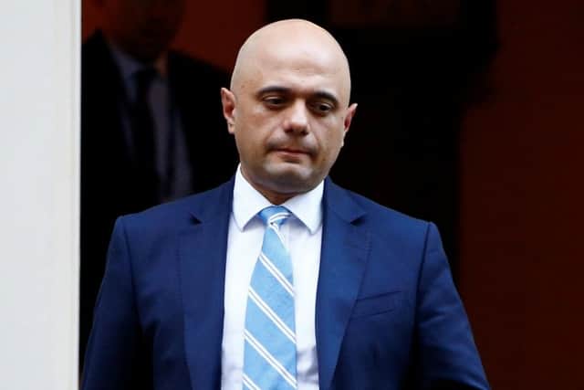 Britain's Home Secretary Sajid Javid is seen outside of Downing Street in London. Picture: Reuters/Henry Nicholls