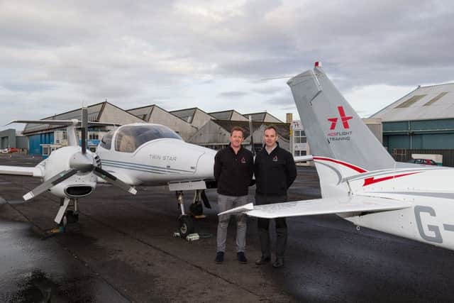 ACS Aviation managing director Graeme Frater (right) with group technical director Craig McDonald. Picture: Wallace Shackleton