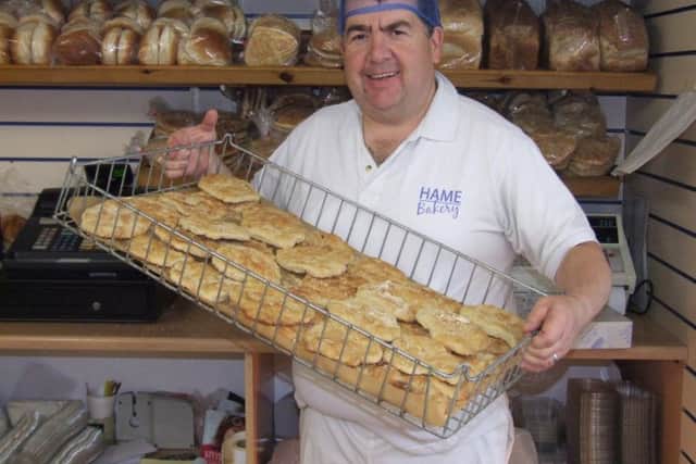 Also known as a rowie or rollie, this savoury treat is typically eaten in Aberdeen, and takes its name from its high lard content. The flaky texture is similar to that of a croissant and it's often served with jam or butter.
