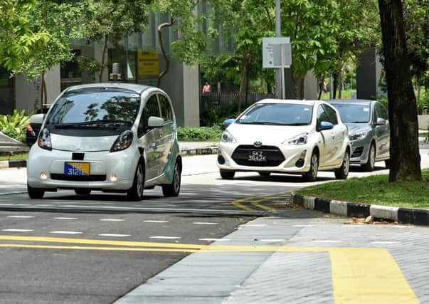 Driverless cars  here being tested in Singapore  could be programmed to make moral decisions over who to hit in an accident. Picture: Getty