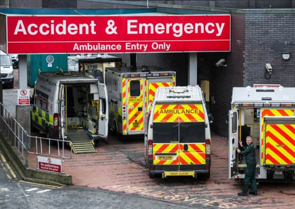 Ambulances at Glasgow Royal Infirmary (Picture: John Devlin)