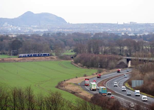 The Garden District site, seen looking east from Ratho towards Arthurs Seat (Picture: Ian Rutherford)