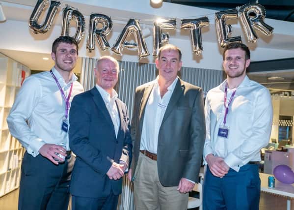 From left: Udrafter MD and co-founder Daryll Morrow; non-executive director of RA International Alec Carstairs; chairman of Ecosse IP Mike Wilson; and Udrafter director and co-founder Luke Morrow. Picture: Euan Duff