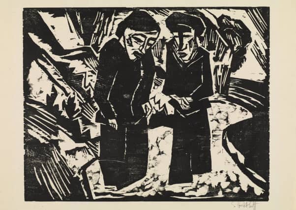 Mourning Women on the Beach, 1914 by Karl Schmidt-Rottluff PIC: The Hunterian, University of Glasgow