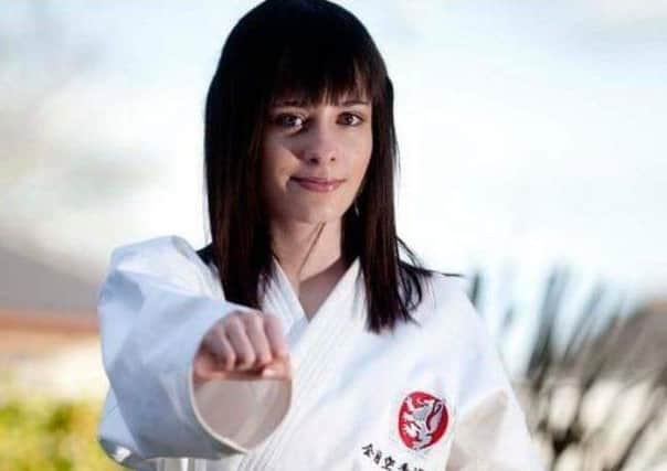 Jade McWilliam as karate black belt