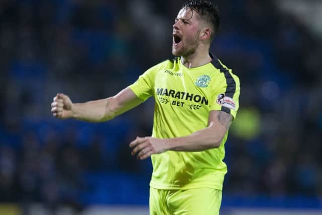 Marc McNulty roars his delight at grabbing a late winner. Picture: SNS Group