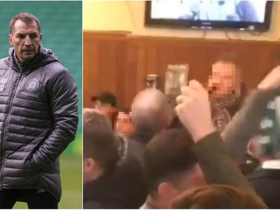 Brendan Rodgers, left, and a still from the video. Picture: Contributed