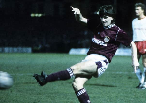 Tosh McKinlay in action during Hearts' 1-0 victory over Bayern Munich in February, 1989. Picture: SNS