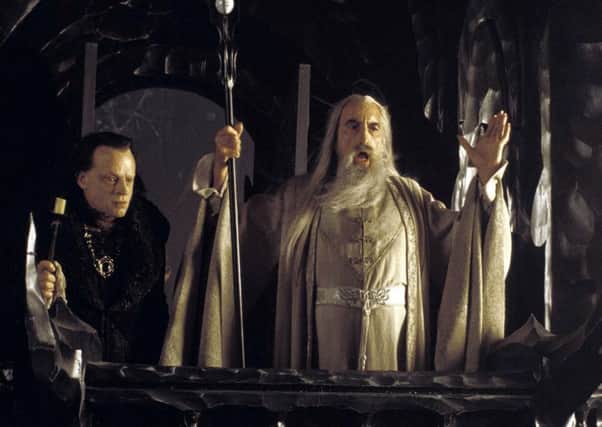 The actor Christopher Lee, seen here as Saruman in Lord of the Rings, could speak English, Italian, French, Spanish and German  and also had some Swedish, Russian and Greek (Picture: Pierre Vinet/AP)