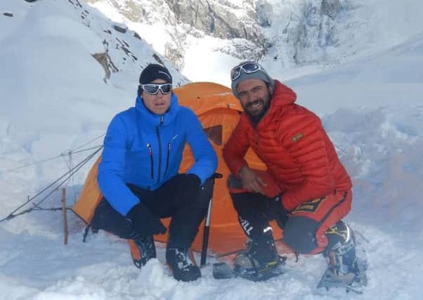 Scots climber Tom Ballard and Italian Daniele Nardi have been missing on Pakistan's notoriously dangerous mountain Nanga Parbat, nicknamed Killer Mountain, since 24 February. Picture: Daniele Nardi/Facebook