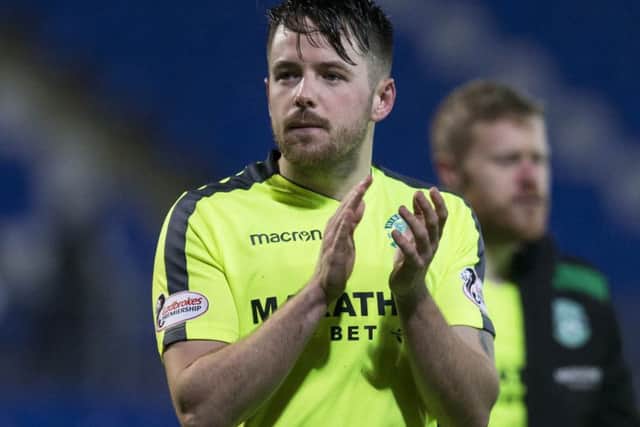 Marc McNulty scored twice for Hibs in the win at St Johnstone. Picture: Bruce White/SNS