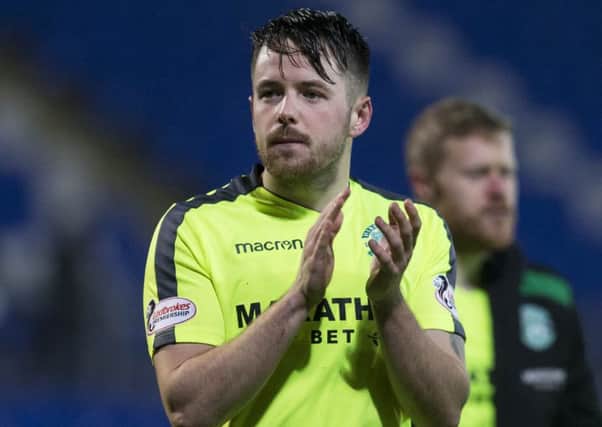 Marc McNulty scored twice for Hibs in the win at St Johnstone. Picture: Bruce White/SNS