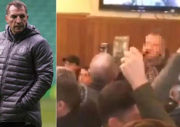 Fans were filmed singing offensive chants about the former Celtic manager. Picture: Contributed