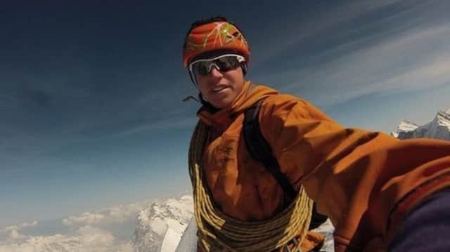 A helicopter search team has been looking for a British climber who was reported missing on a peak in Pakistan.