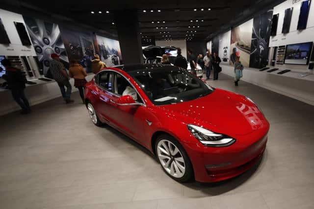 Tesla's Model 3 is to go on sale in the UK in the second half of this year. Picture: David Zalubowski/AP