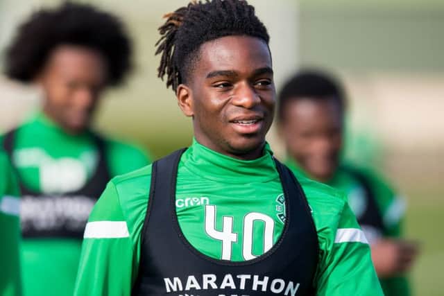 Hibs' Stephane Omeonga. Picture: SNS