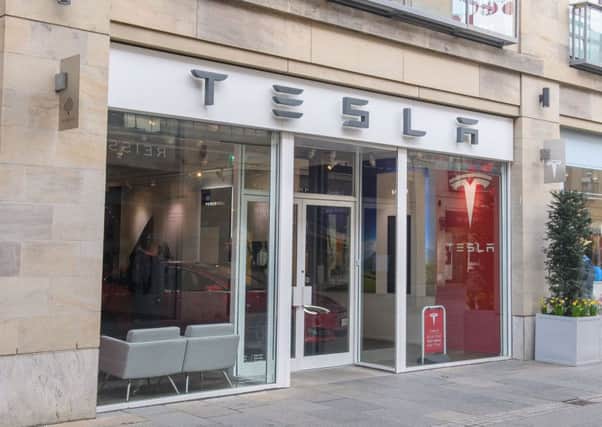 Tesla's showroom in Edinburgh will be spared a cost-cutting cull (Picture: Ian Georgeson)