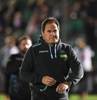 Glasgow Warriors head coach Dave Rennie says his side will go all out to reclaim top spot in Conference A of the Guinness Pro14. Picture: SNS/SRU