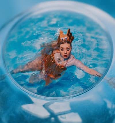 Slutty Little Goldfish is Jackson's Fringe Festival take on #Me Too and Time's Up, with jokes about Harvey Weinstein and the fish tank that is Hollywood.