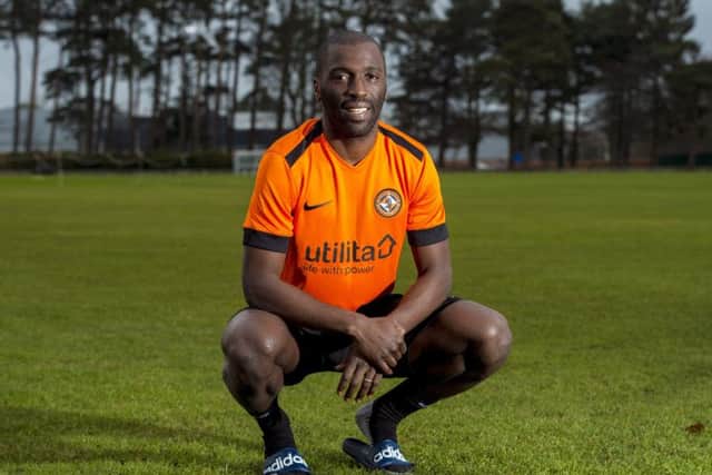 Dundee United's Morgaro Gomis. Pic: SNS/Ross MacDonald