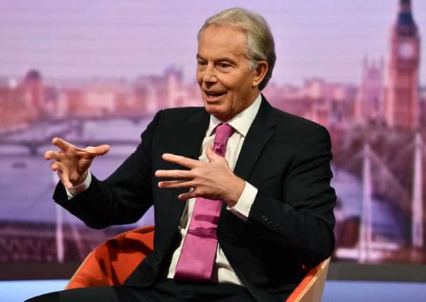 Former prime minister Tony Blair appearing on the BBC One's Andrew Marr Show. Picture: PA