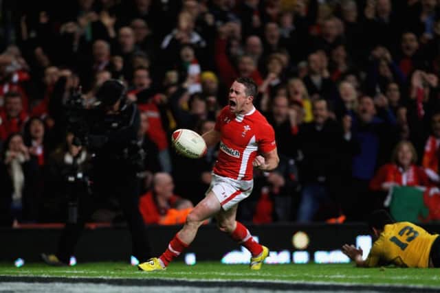 Darcy Graham says that, when growing up, he used to love watching Shane Williams, left, play for Wales.