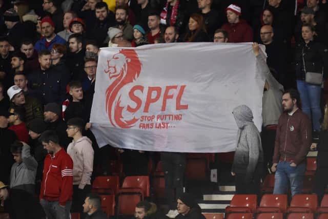 Aberdeen fans hit out at the SPFL over the arrangement of the Betfred Cup semi-finals.