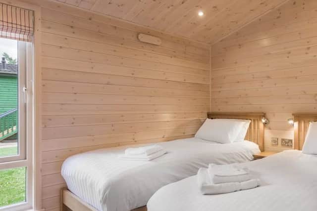 One of the modern and spacious Woodland Lodge bedrooms