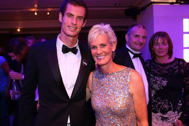 Andy Murray and Judy Murray at the Winners Ball after his 2013 Wimbledon win. Picture: Julian Finney/Getty Images