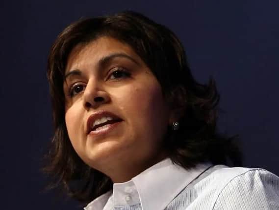 Baroness Warsi has accused the Conservative Party of "institutional" Islamophobia