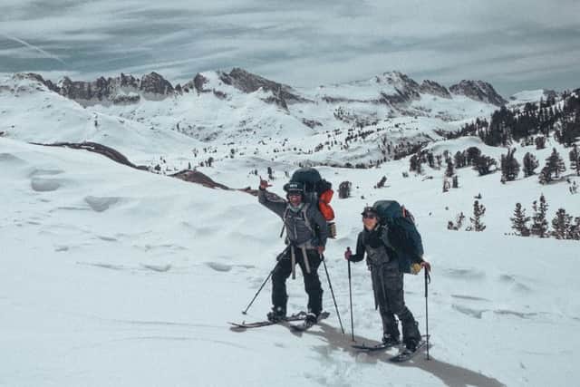 Jeremy Jones and Elena Hight on the trail in Ode To Muir PIC: Teton Gravity Research