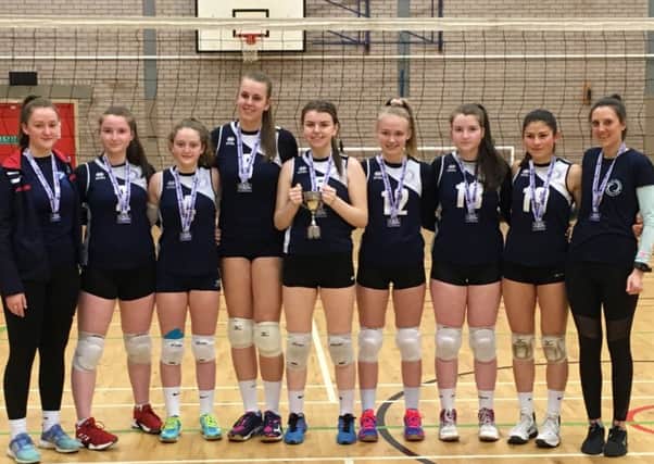 Members of City of Edinburgh Volleyball Club are celebrating after becoming under-16 Scottish Volleyball League champions again