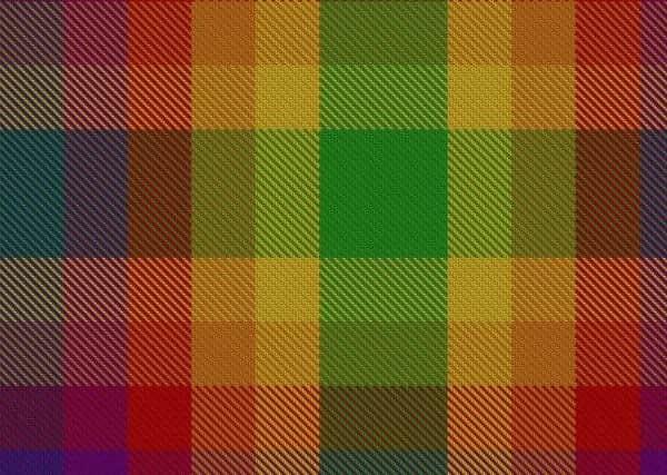 Ronnie Hek designed this special tartan for the LGBT community in 2000. Dubbed Rainbow tartan, the pattern was created to incorporate the colours of the rainbow celebrating diversity