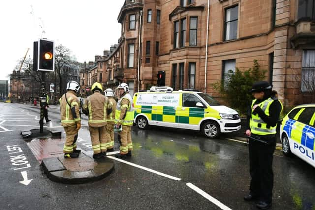 A number of buildings at the University of Glasgow have been evacuated after a suspect package was found in the mailroom.
 Picture: John Devlin