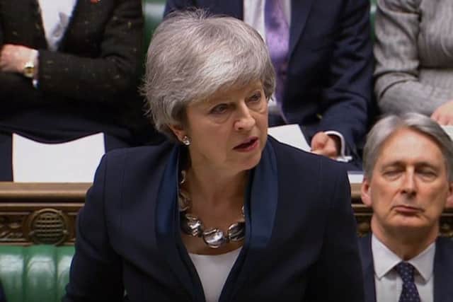 Mrs May parised the 'excellent' work of police in dealing with knife crime in Scotland. Picture: PA Wire