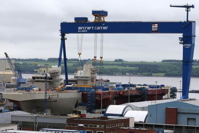 Rosyth is the only UK yard capable of assembling the three fleet solid support ships. Picture: Andrew Milligan