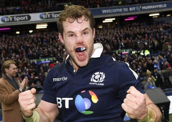 Scotland prop Allan Dell celebrates after the 29-13 win over Wales at BT Murrayfield in 2017. Picture: Bill Murray/SNS/SRU