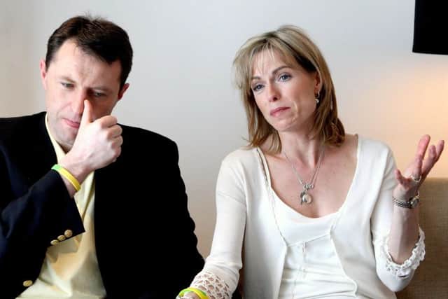 Kate and Gerry McCann, the parents of Madeleine McCann. Picture: AP