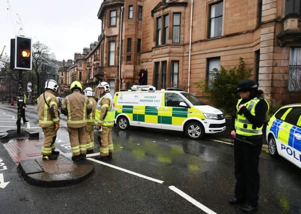 A number of buildings at the University of Glasgow were evacuated after a suspect package was found in the mailroom.
 Picture: John Devlin