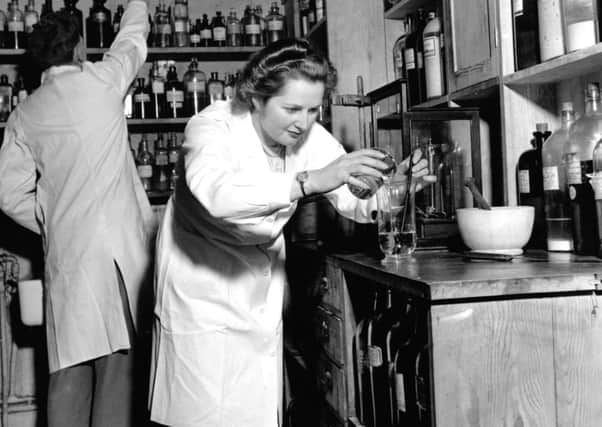 Margaret Thatcher worked as a laboratory assistant in London in the 1950s. Picture:  Zuma/REX/Shutterstock