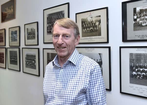 Now 82, Ken Scotland is 
pictured at home in Edinburgh, in his nostalgia/vanity room'. Picture: Neil Hanna