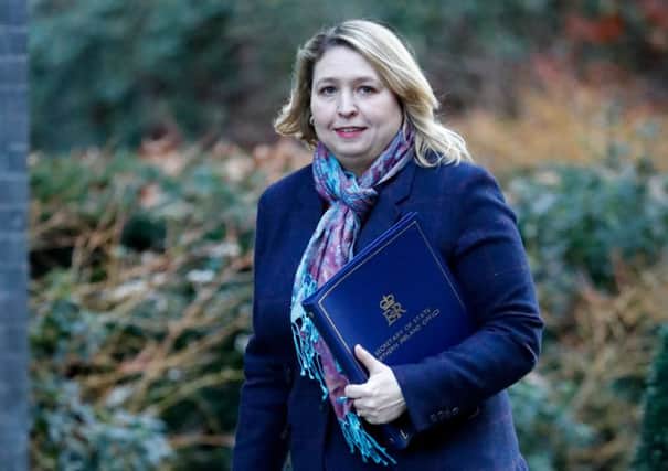 Karen Bradley is bowed but unbeaten by her recent gaffe, though there have been calls for her resignation. Picture: Tolga Akmen/Getty