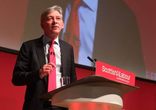 Scottish Labour leader Richard Leonard delivers his keynote speech. Picture: Andrew Milligan/PA Wire