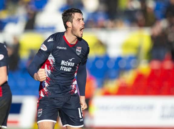 Ross County's Brian Graham celebrates his goal. Picture: SNS